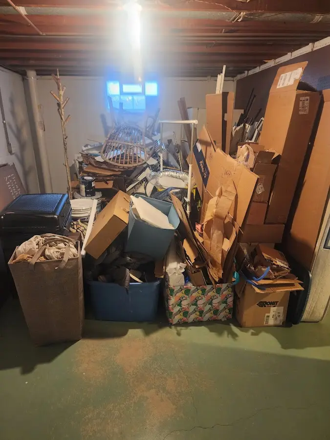 Roll-off dumpster container at job site for Yard Waste Dumpster Rental in Scaggsville